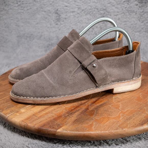 Vince Suede Slip On Loafers Womens 7 M Comfort Leather Shoes Buckle - Picture 3 of 7